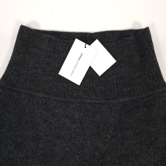 NWT ISABEL MARANT ÉTIOLE Wool‎ Ribbed Knit Mini Skirt Estelle Crossover Front 40 - Picture 5 of 13